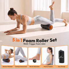Sportneer foam roller wide texture close-up offering gentle pressure for sensitive muscle areas