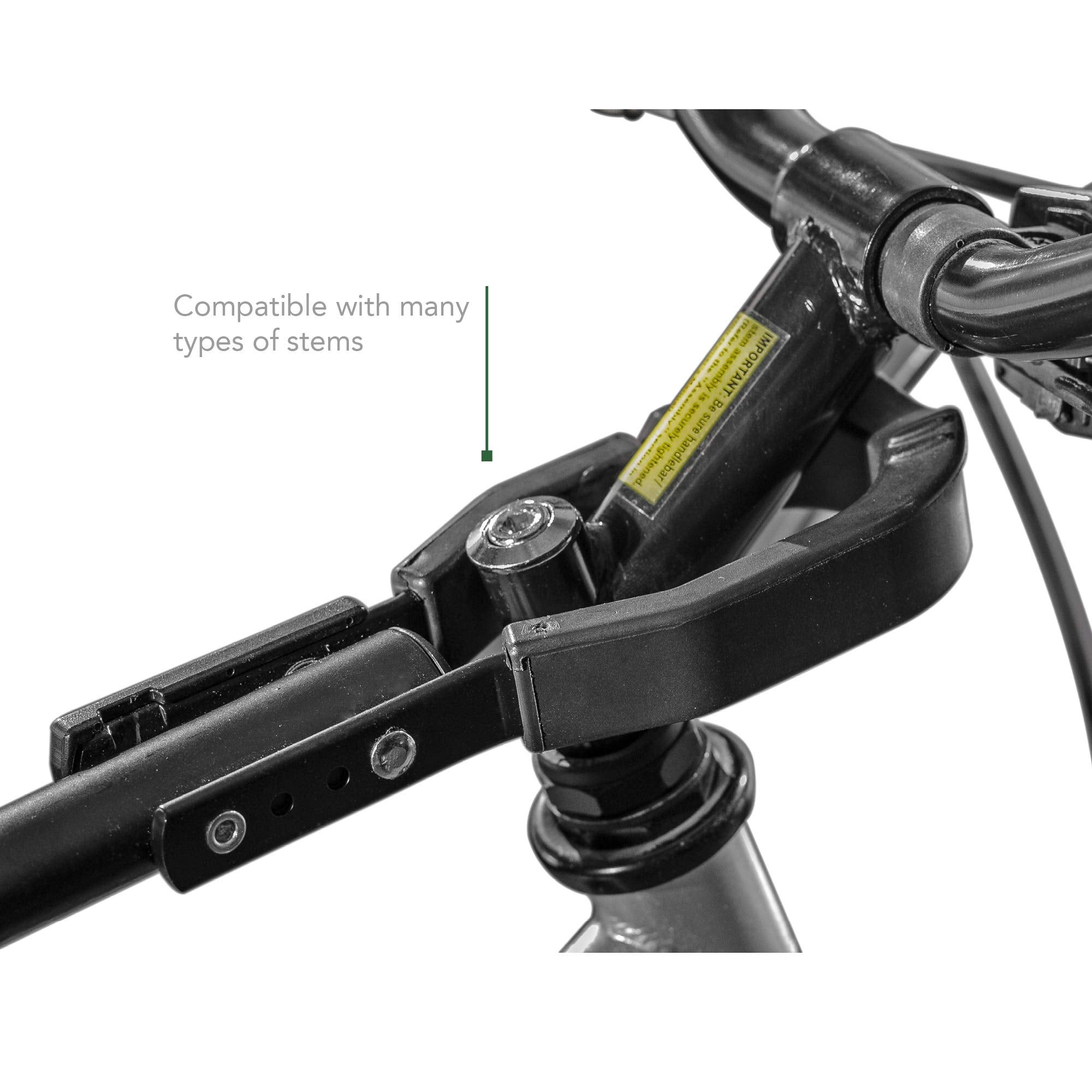 SportRack adapter installed on hanging rack carrying a sloping-frame bike for safe travel