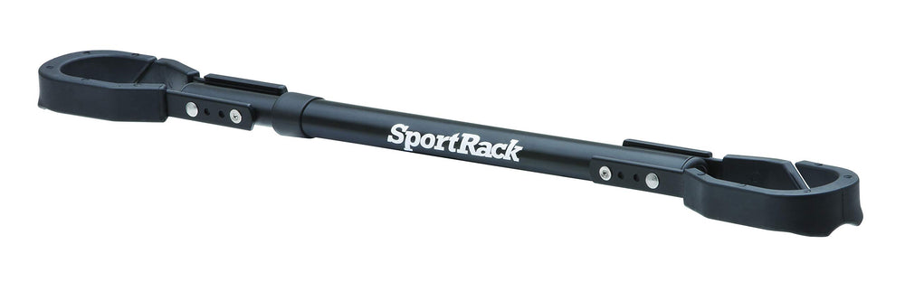 SportRack front view of adapter showing telescoping bar and mounting points for secure transport