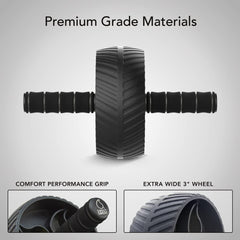 Sports Research ab wheel ergonomic handle detail for secure comfortable grip
