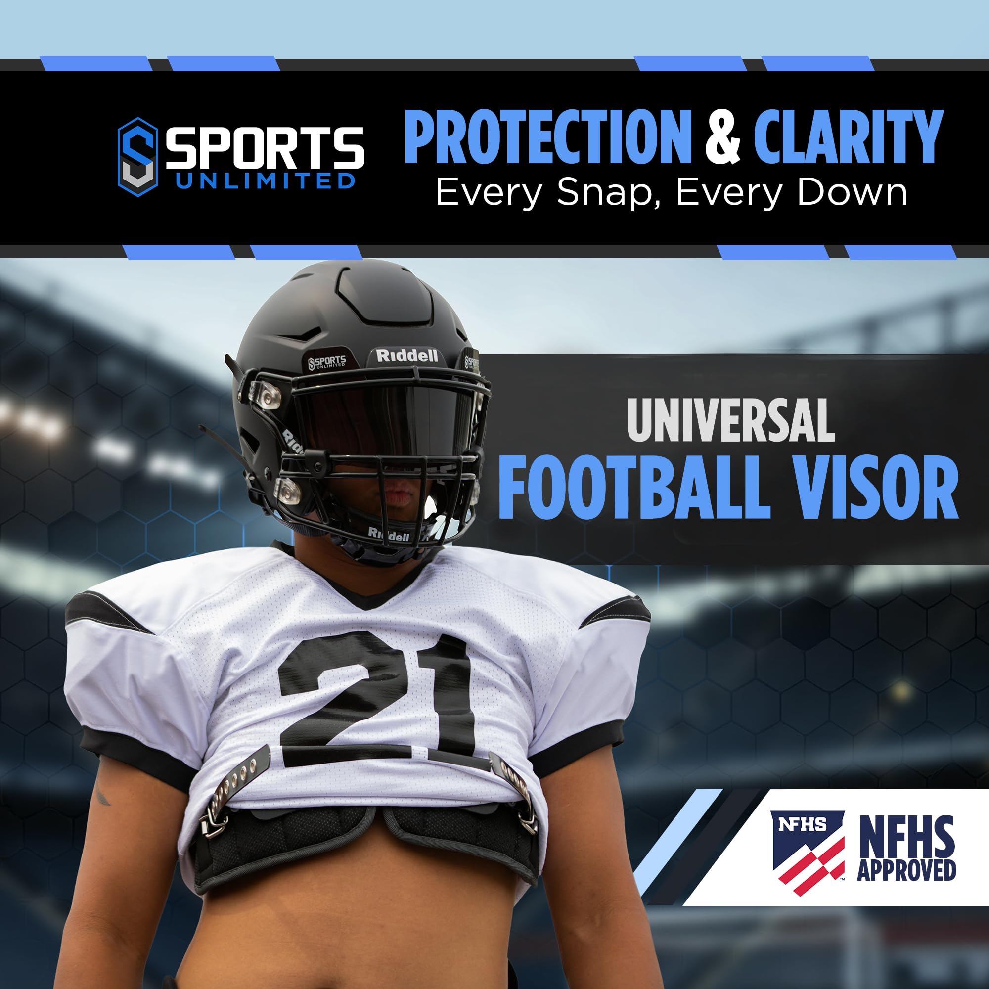 Sports Unlimited close-up of scratch-resistant surface preserving clarity