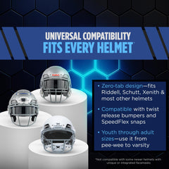 Sports Unlimited visor on helmet front view improving visibility and style