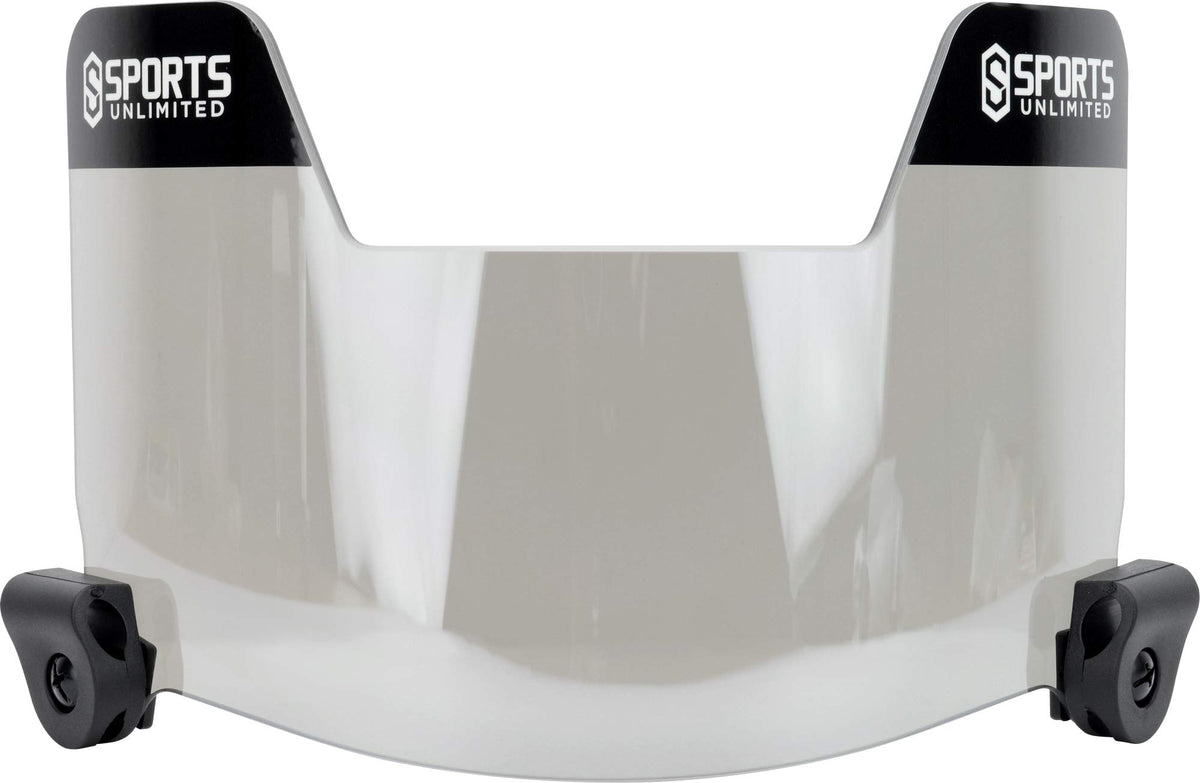 Sports Unlimited visor front view showing full shield and finish benefit clarity