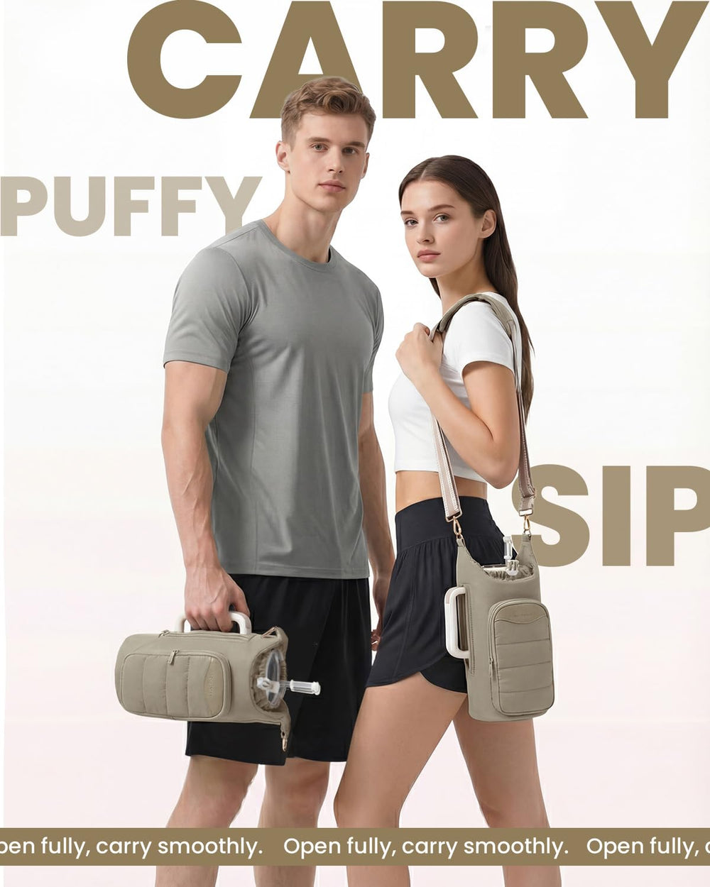 sportsnew carrier worn on a hiker showing hands-free hydration and outdoor convenience