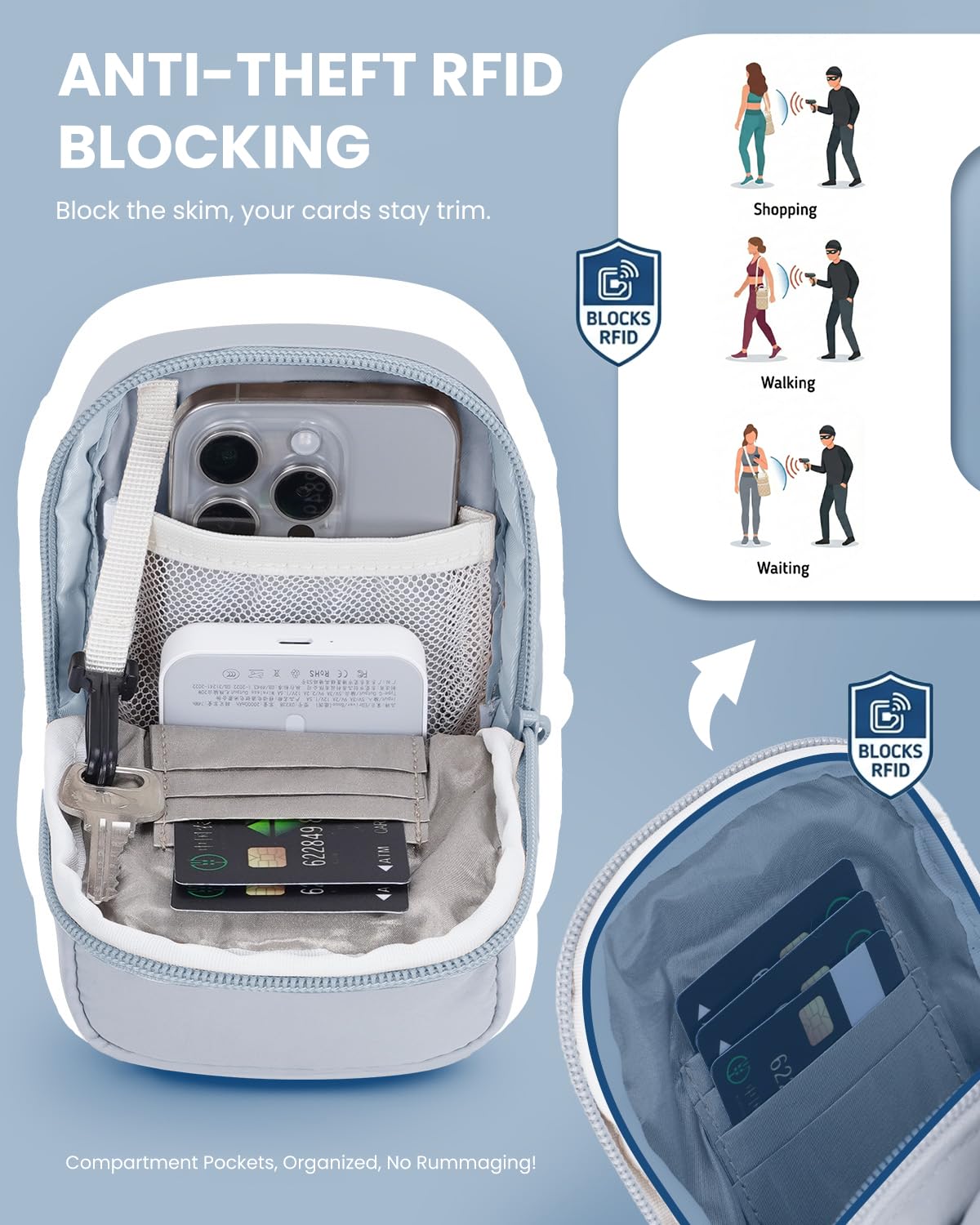 sportsnew inside pockets and mesh organizing phone keys and small items
