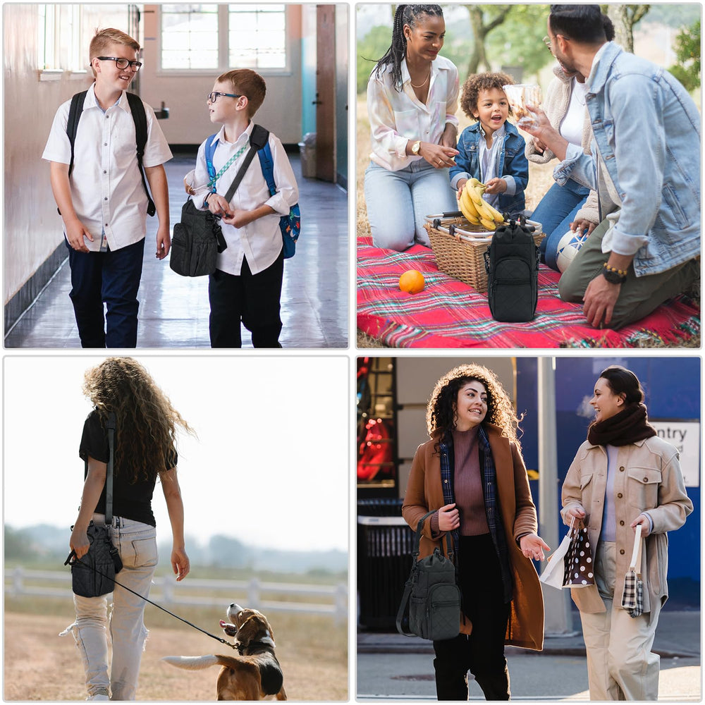 sportsnew worn crossbody on a walk, enables hands-free hydration