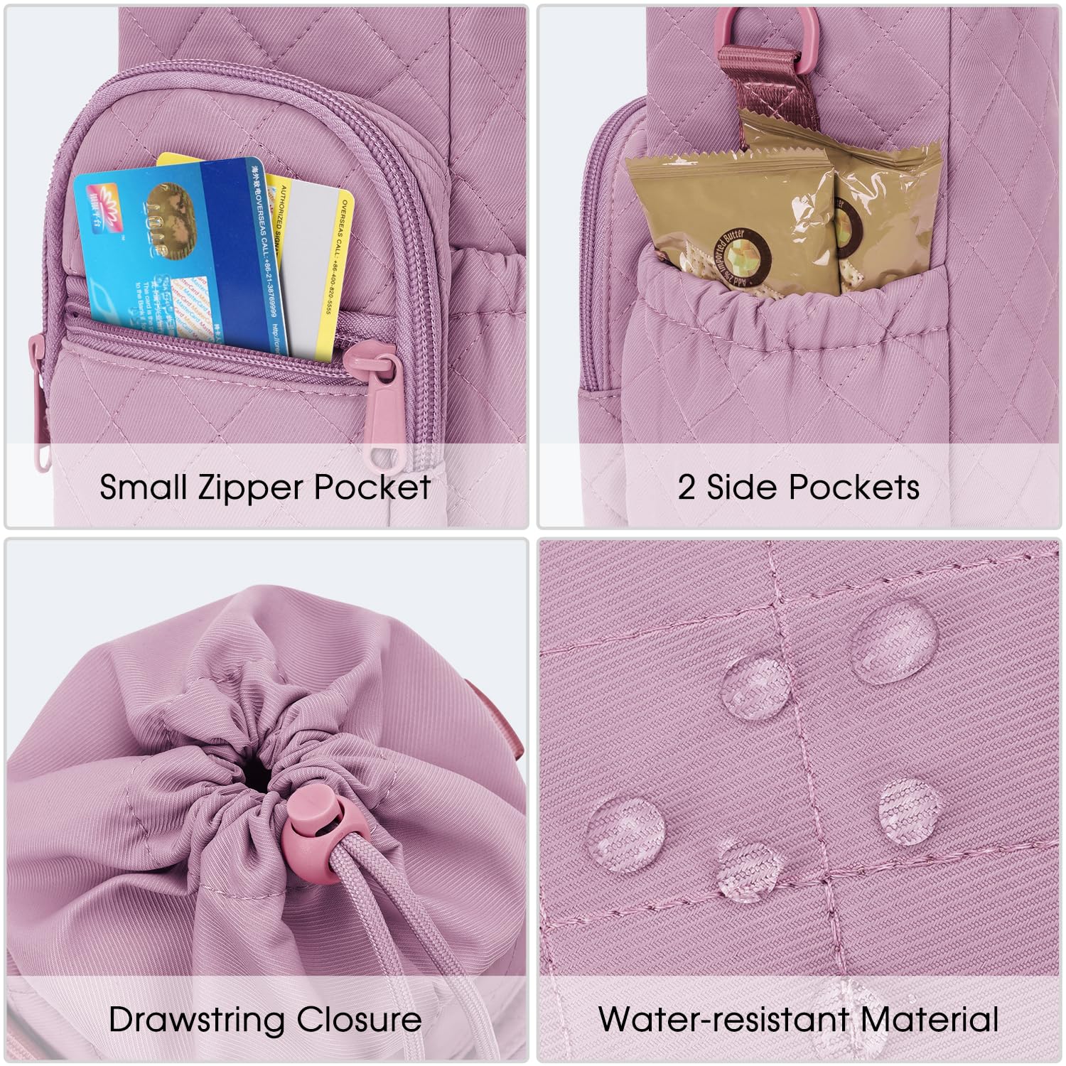 sportsnew phone pocket detail with phone inserted for secure storage