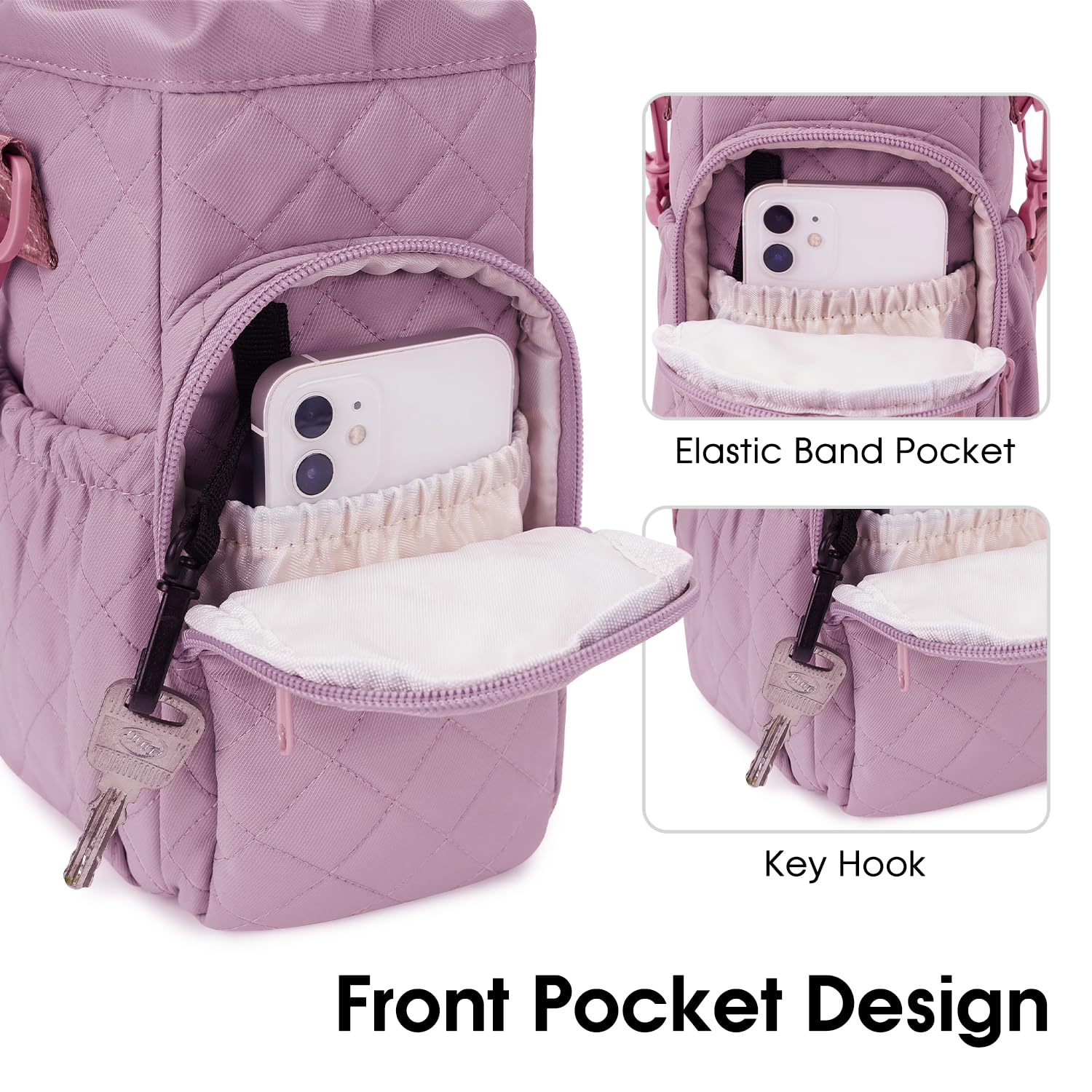 sportsnew side pockets and key leash visible for quick-access convenience