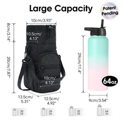 sportsnew side profile with 40oz bottle inserted, demonstrates snug fit benefit