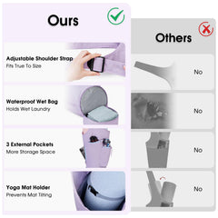 sportsnew top open view demonstrating quick-access wide mouth for fast mat removal