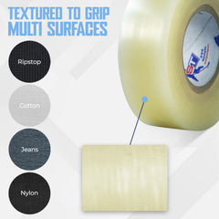 SportsTape applied to shin guard during game for secure hold and movement support