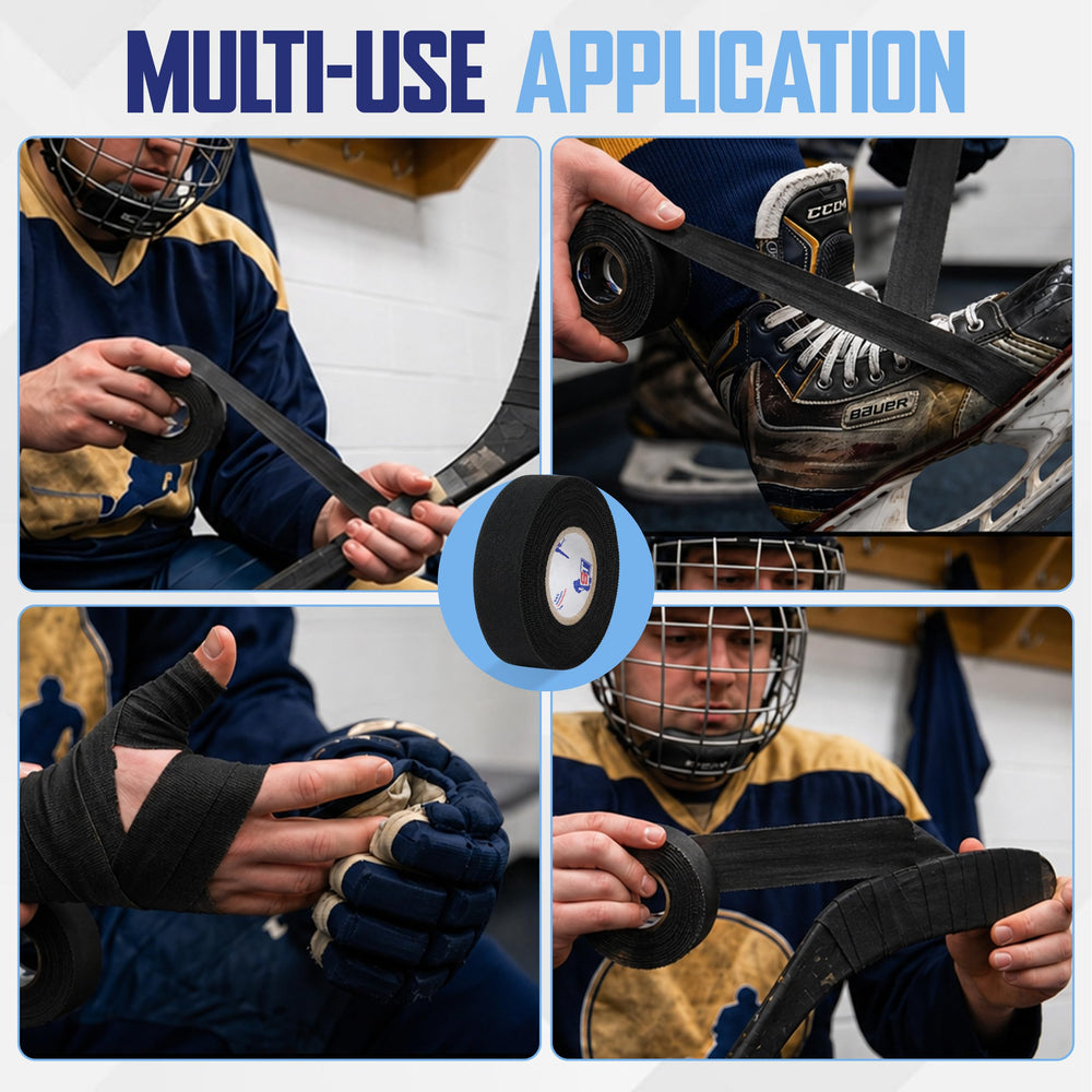 SportsTape applied to baseball bat handle improving hand traction
