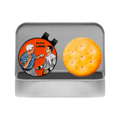 SPORTY BUFF tin box front view showing gift-ready design and easy storage benefit