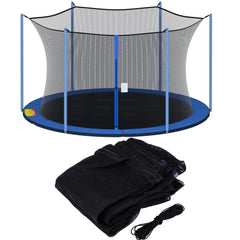 SPORTYOUTH front view of 12ft net showing full round enclosure and safety coverage