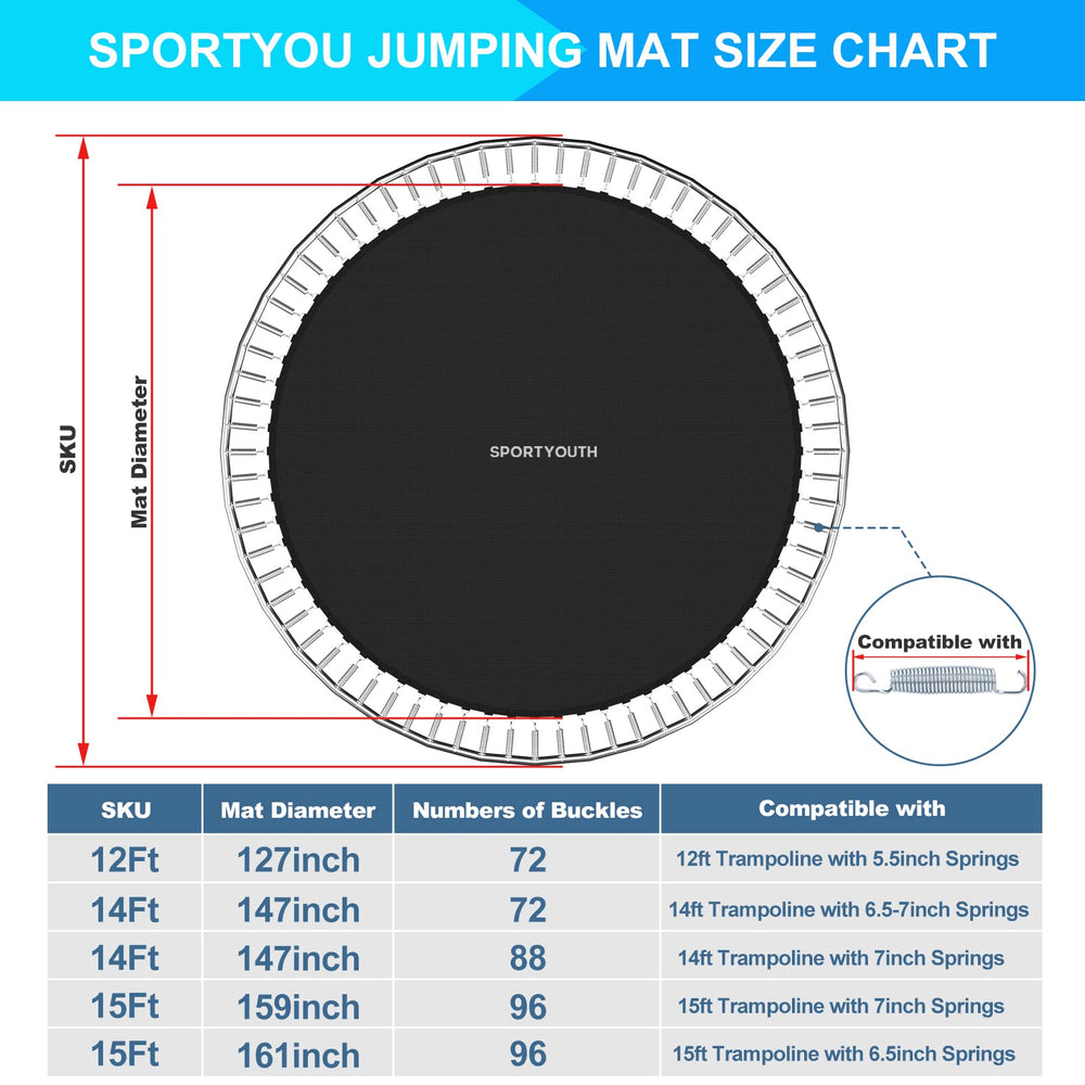 SPORTYOUTH detailed view of reinforced V‑ring and thicker steel ring for secure spring attachment