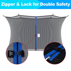 SPORTYOUTH zipper and safety buckle detail providing secure closure benefit