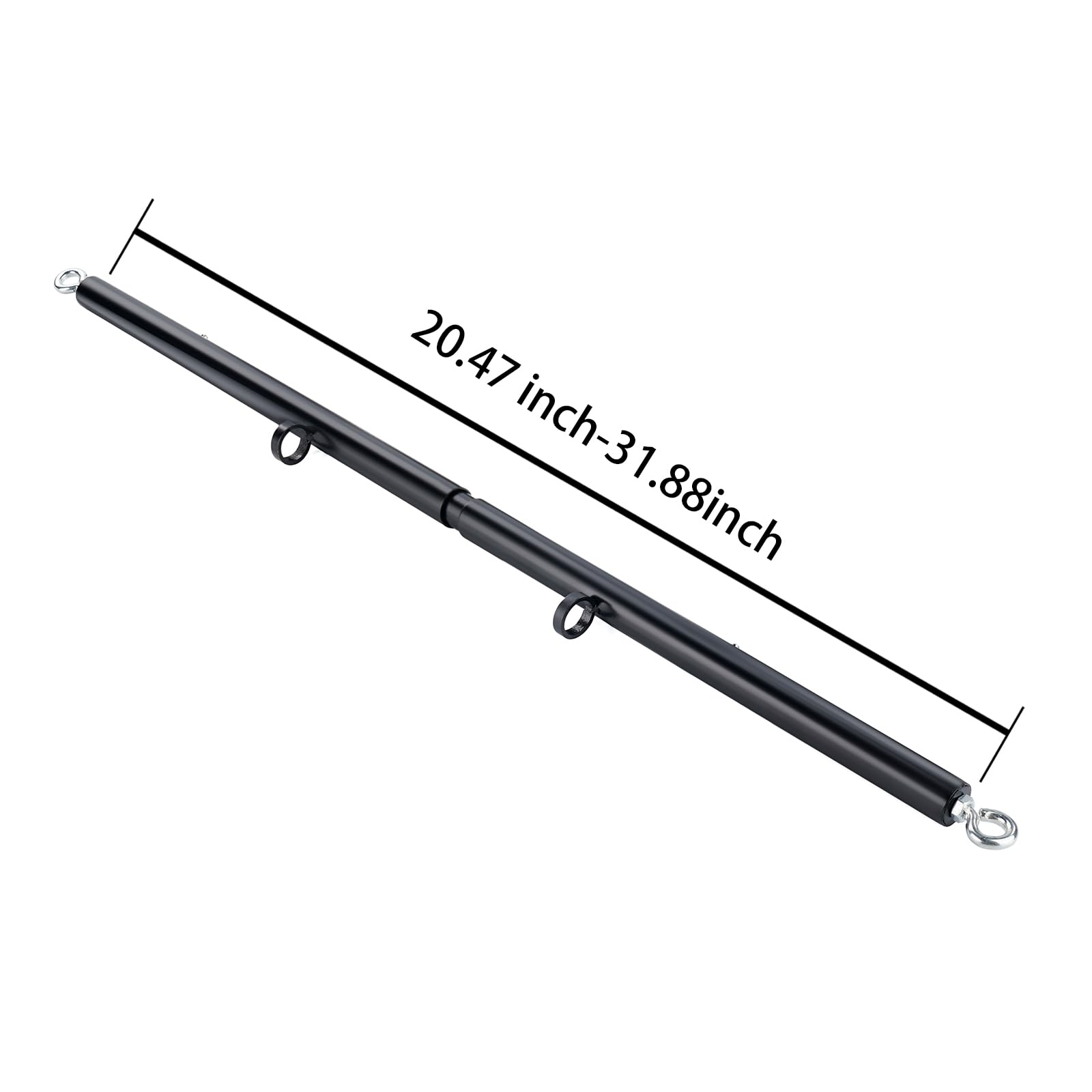 Spreader Bar showing strap attached at anchor point, Spreader Bar allows multiple strap configurations