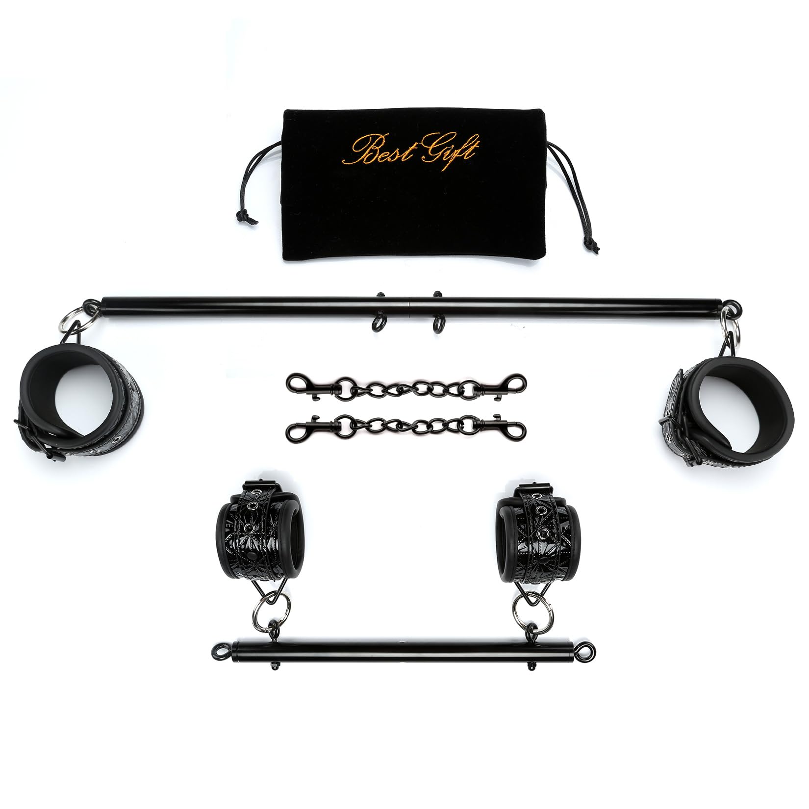 Spreader front view showing bar and four straps for versatile training