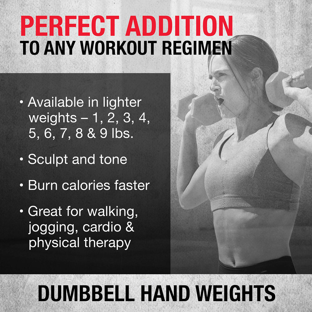 SPRI dumbbells in use with woman performing aerobic moves for added resistance benefit