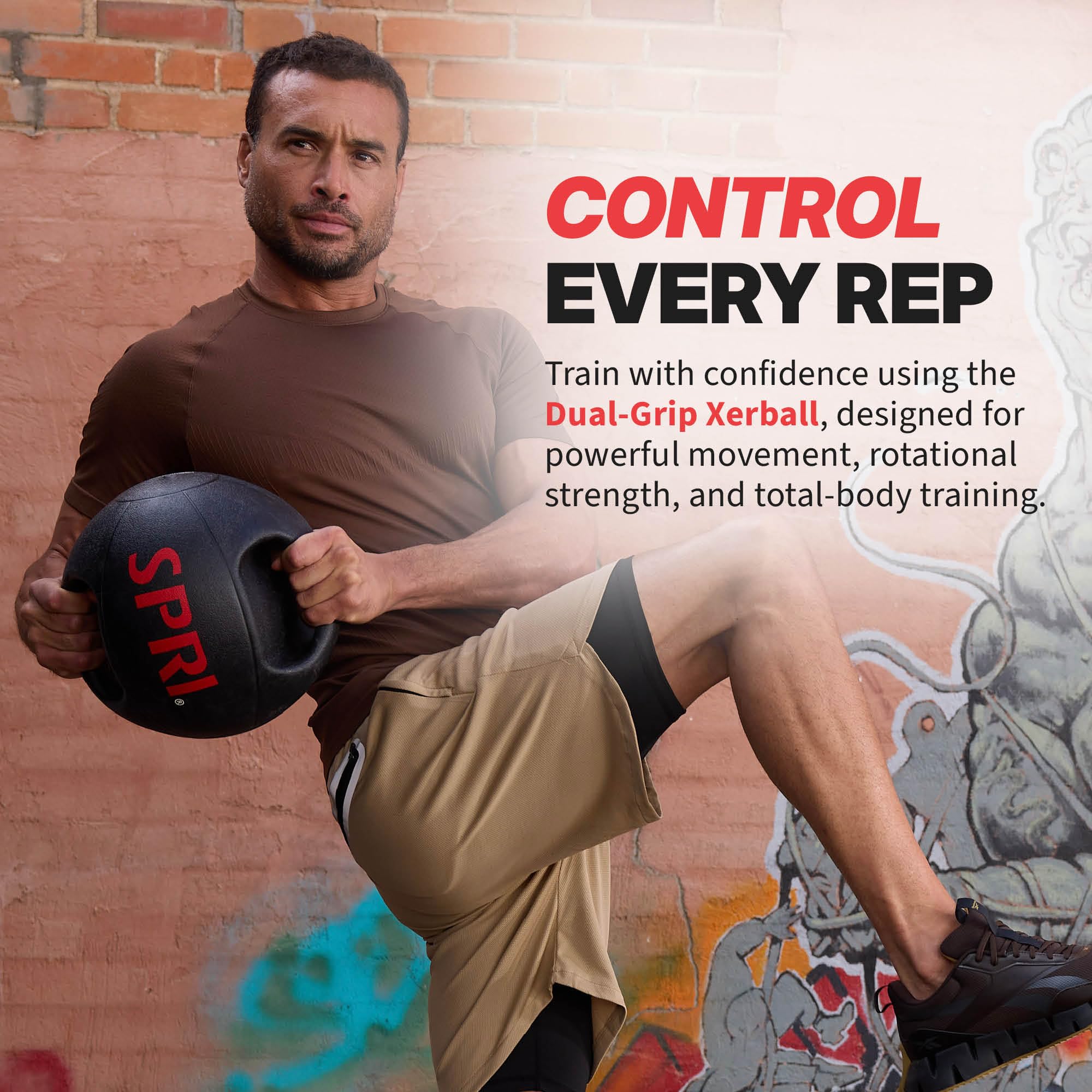SPRI medicine ball surface texture detail for durable wear and reliable handling
