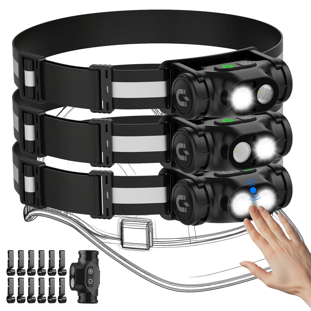 Spriak headlamp front view showing LED array and durable housing for bright illumination
