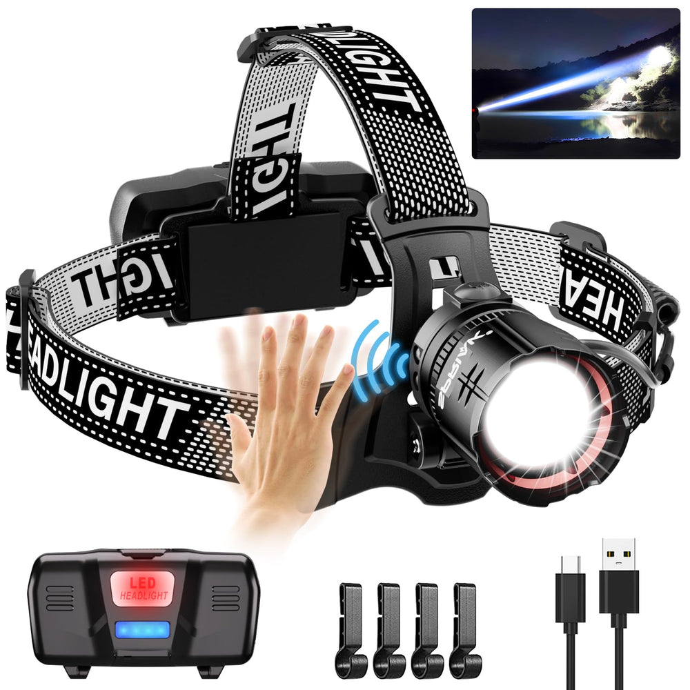 Spriak headlamp front view showing focused beam and compact housing for clear visibility