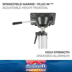 Springfield pedestal side close-up showing air-ride cushion for smoother ride