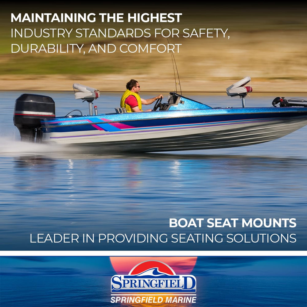 Springfield hand operating slide to adjust seat demonstrating smooth 5-1/4 inch travel