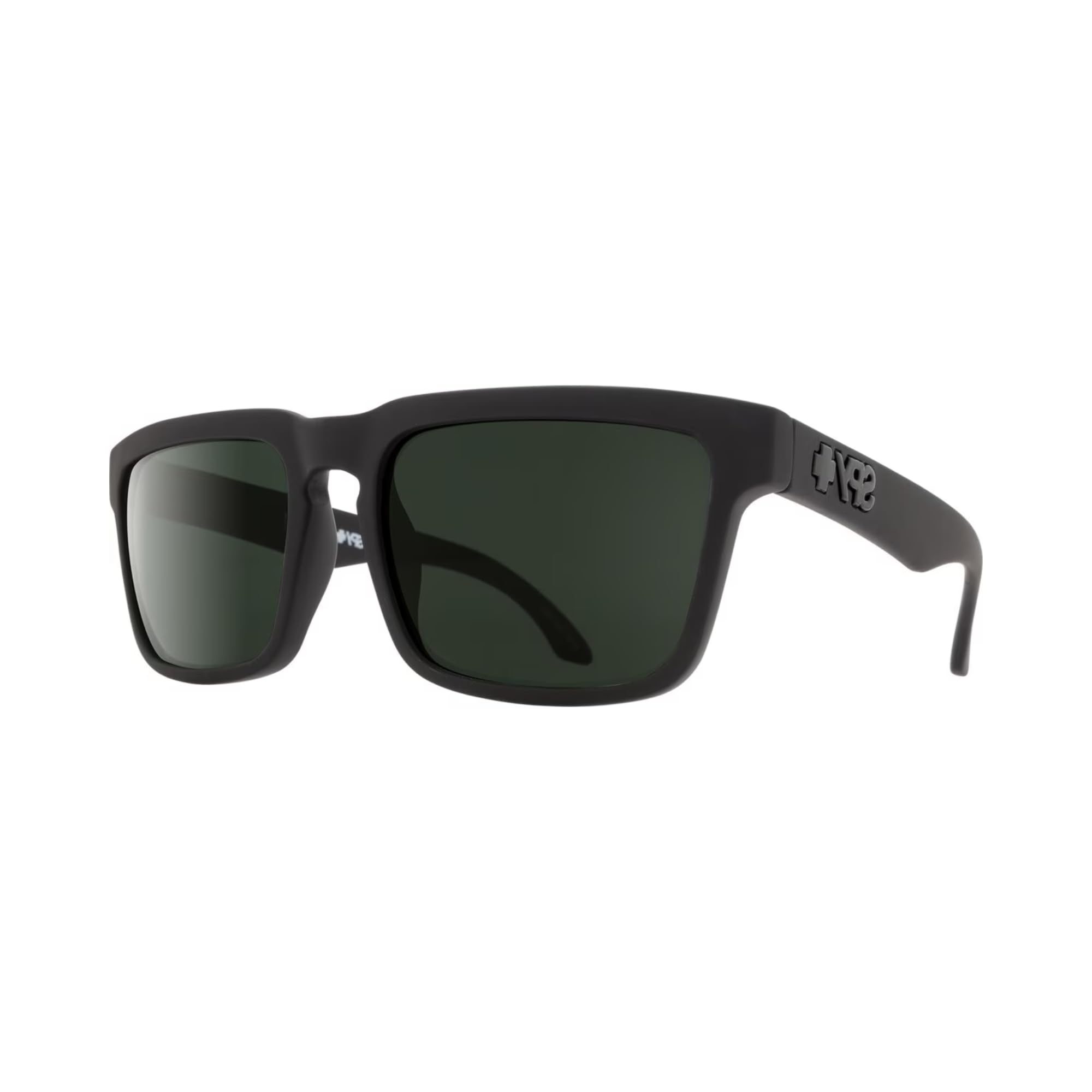Spy Helm front view soft matte black frame showing modern square profile and reliable style