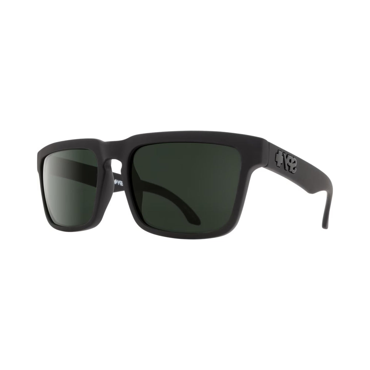 Spy Helm front view soft matte black frame showing modern square profile and reliable style