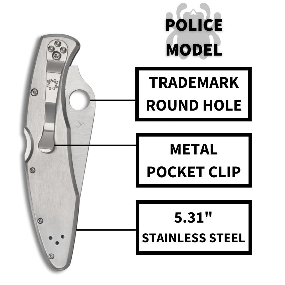 Spyderco Police in use cutting rope, dependable cutting control and safety