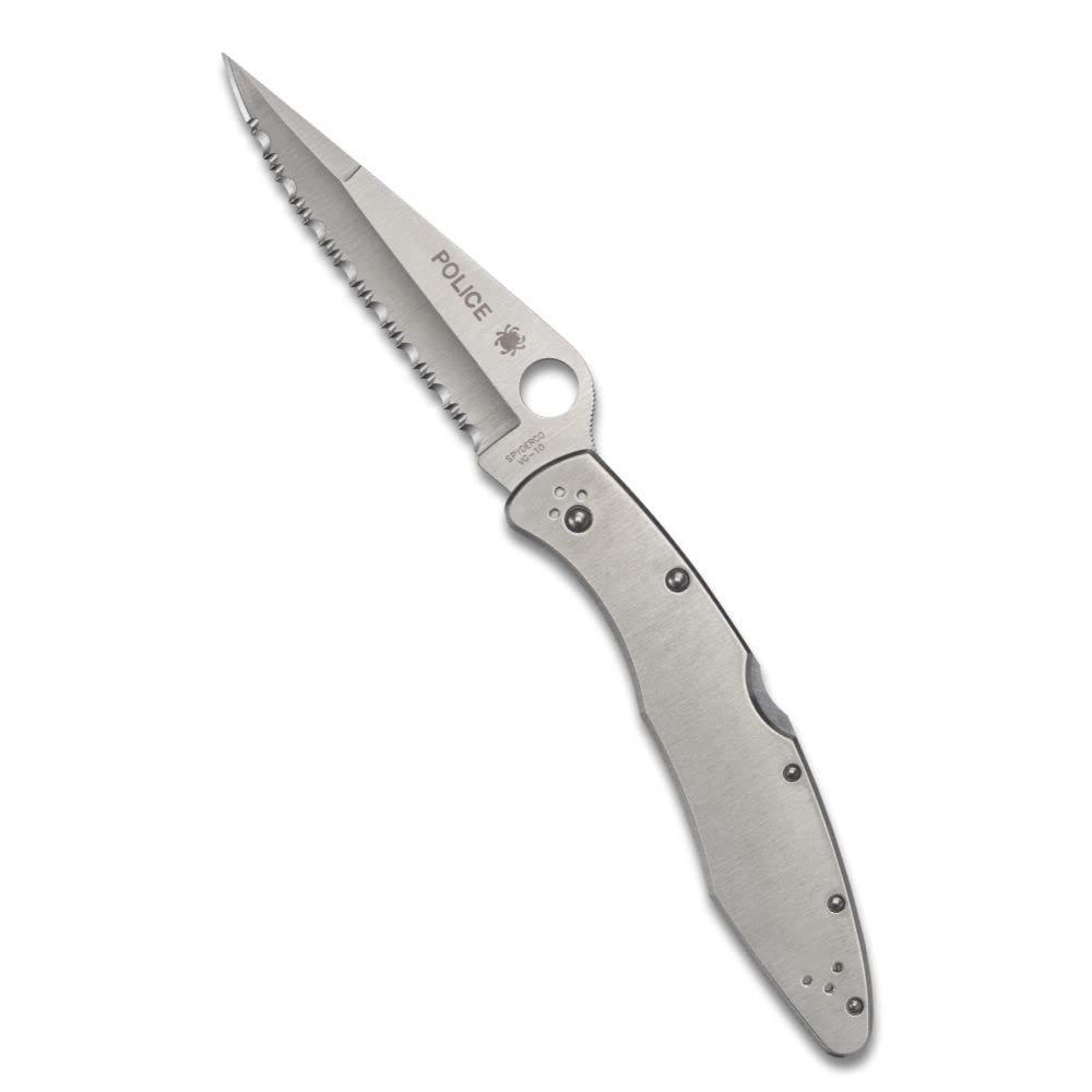Spyderco Police Model front view showing blade and clip, reliable everyday utility