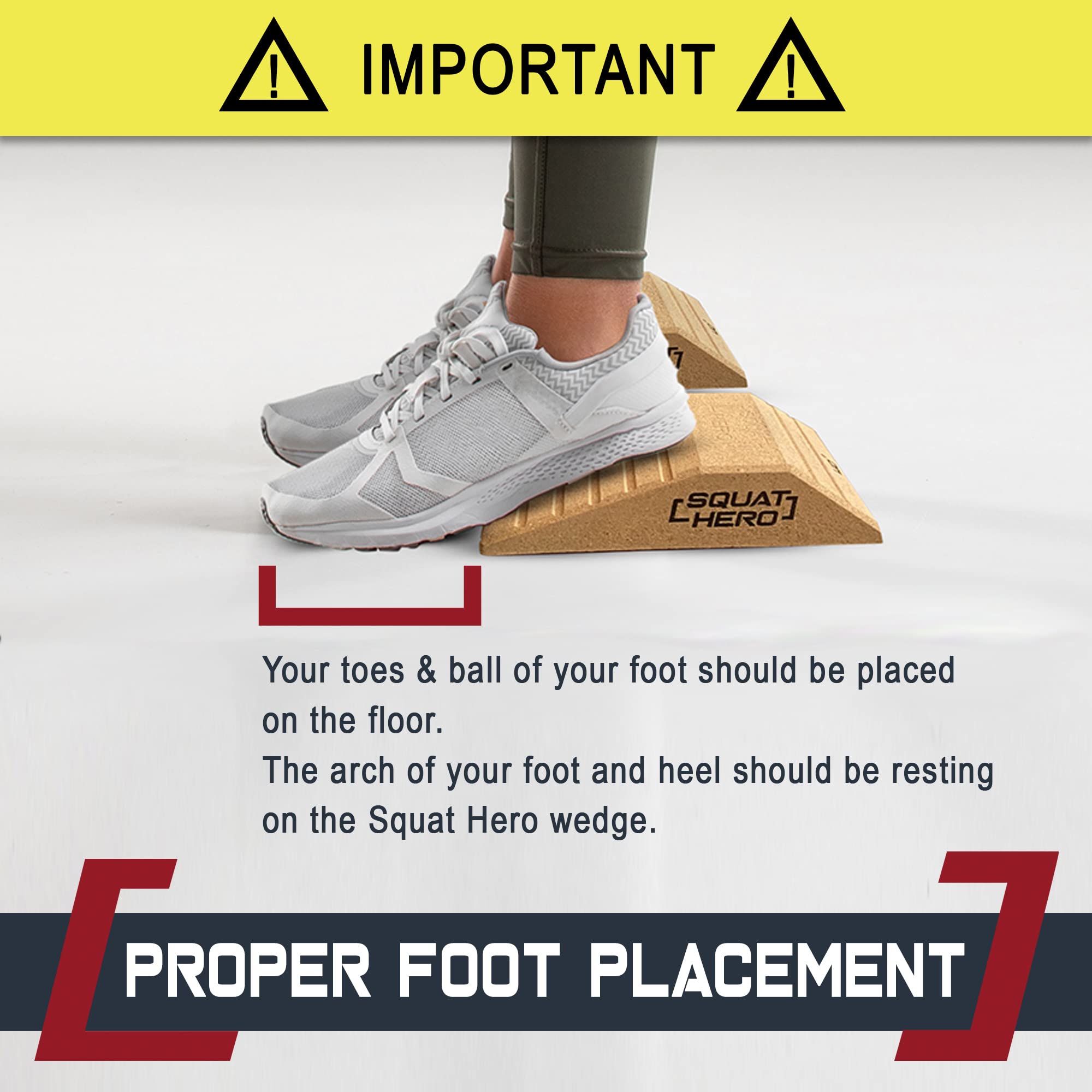 SQUAT HERO side profile highlighting the angled slant and consistent elevation benefit