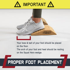 SQUAT HERO side profile highlighting the angled slant and consistent elevation benefit