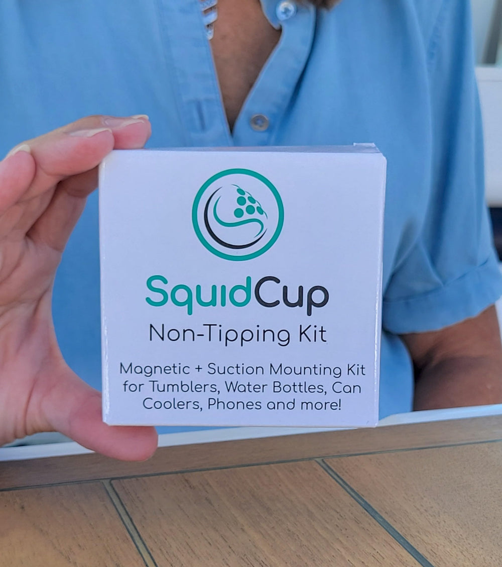 SquidCup kit packaging and contents showing included parts