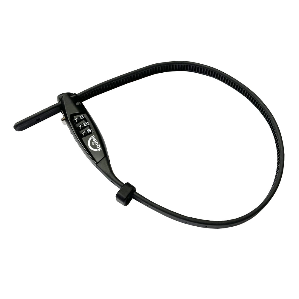 Squire Straplok Combi 10 front view showing compact lock and holder, easy everyday carry