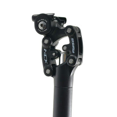 SR Suntour clamp and saddle rails showing compatibility with 7mm rails and secure fit