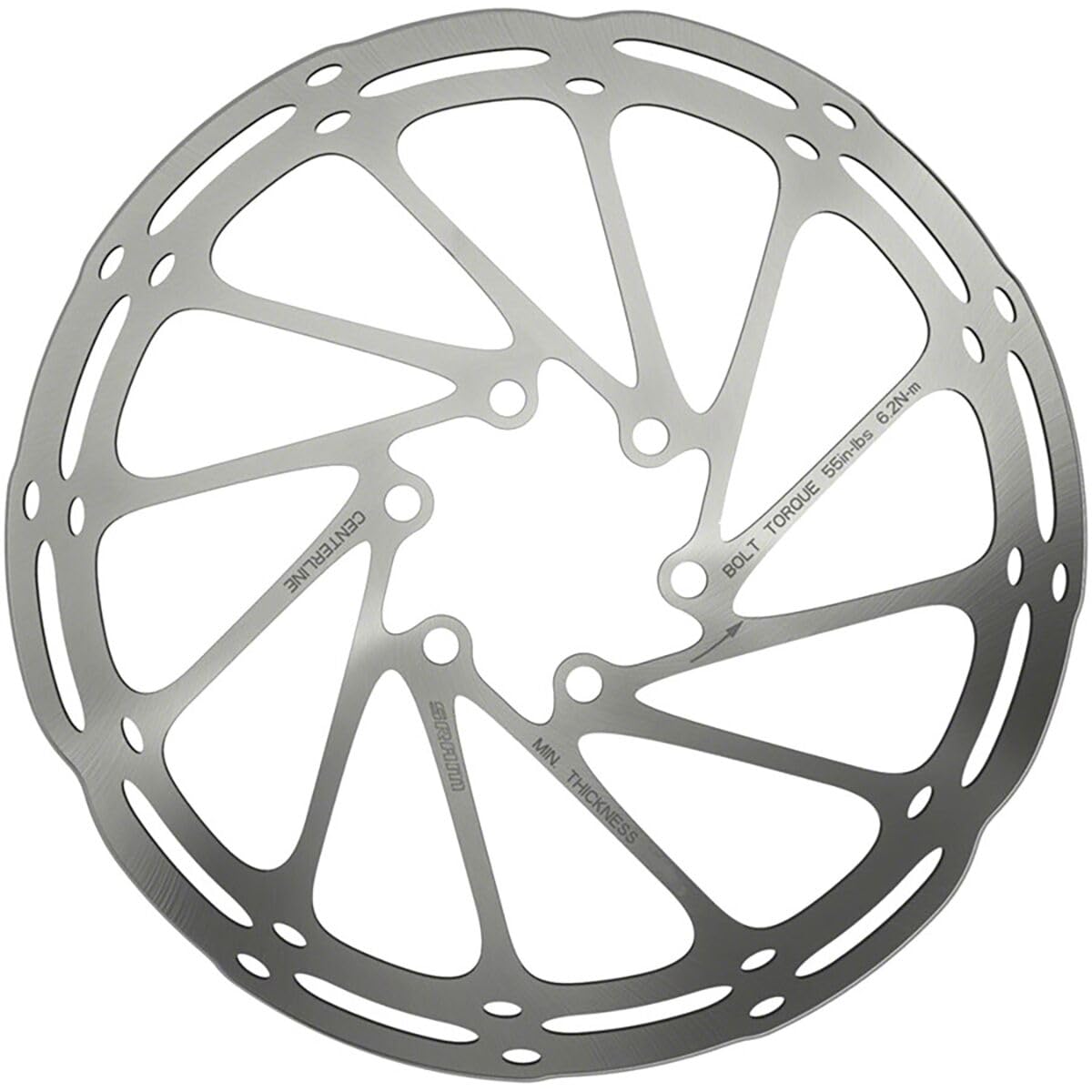 SRAM CenterLine front profile showing rotor face and consistent braking surface benefit