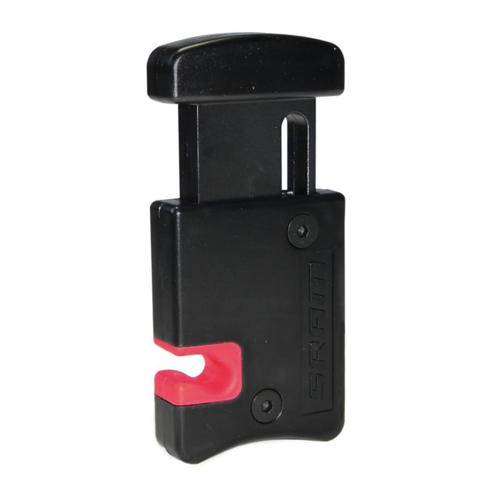 SRAM line cutter front view showing cradle and blade for precise hose cuts