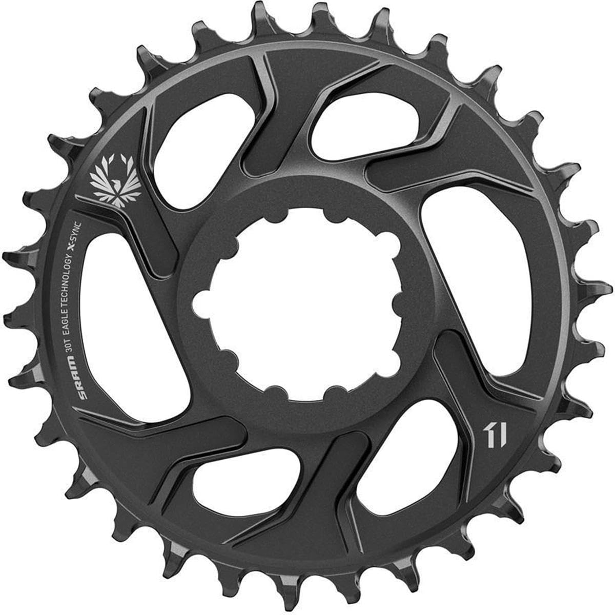 SRAM X-Sync 2 Eagle 30T front view showing tooth profile and quiet operation