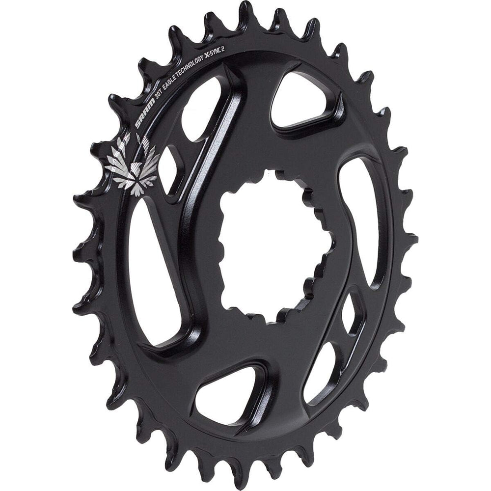 SRAM X-Sync 2 installed on mountain bike showing boost offset and improved chainline benefit