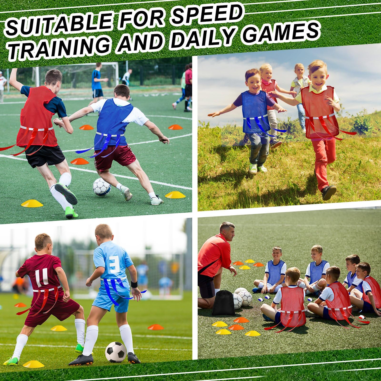 Sratte flags in use on field demonstrating quick pulls and safe gameplay