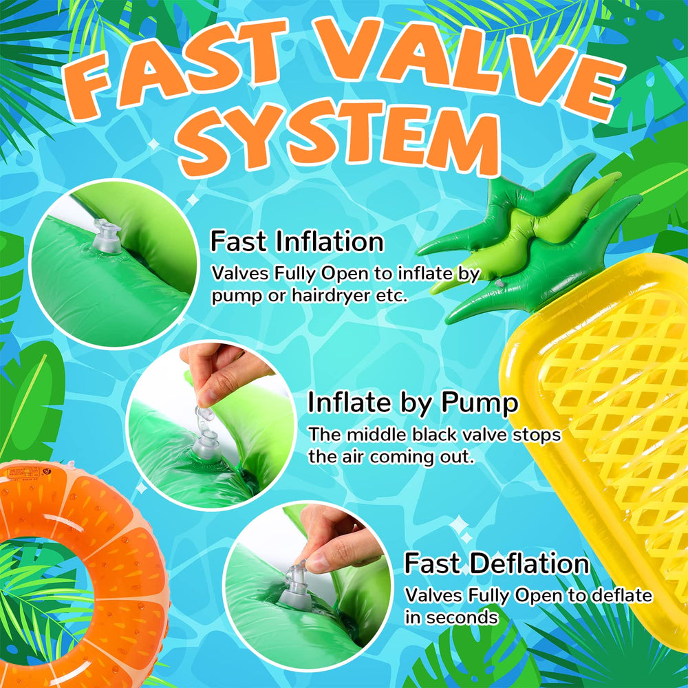 Sratte floats beside beach towel showing scale and portability for travel convenience