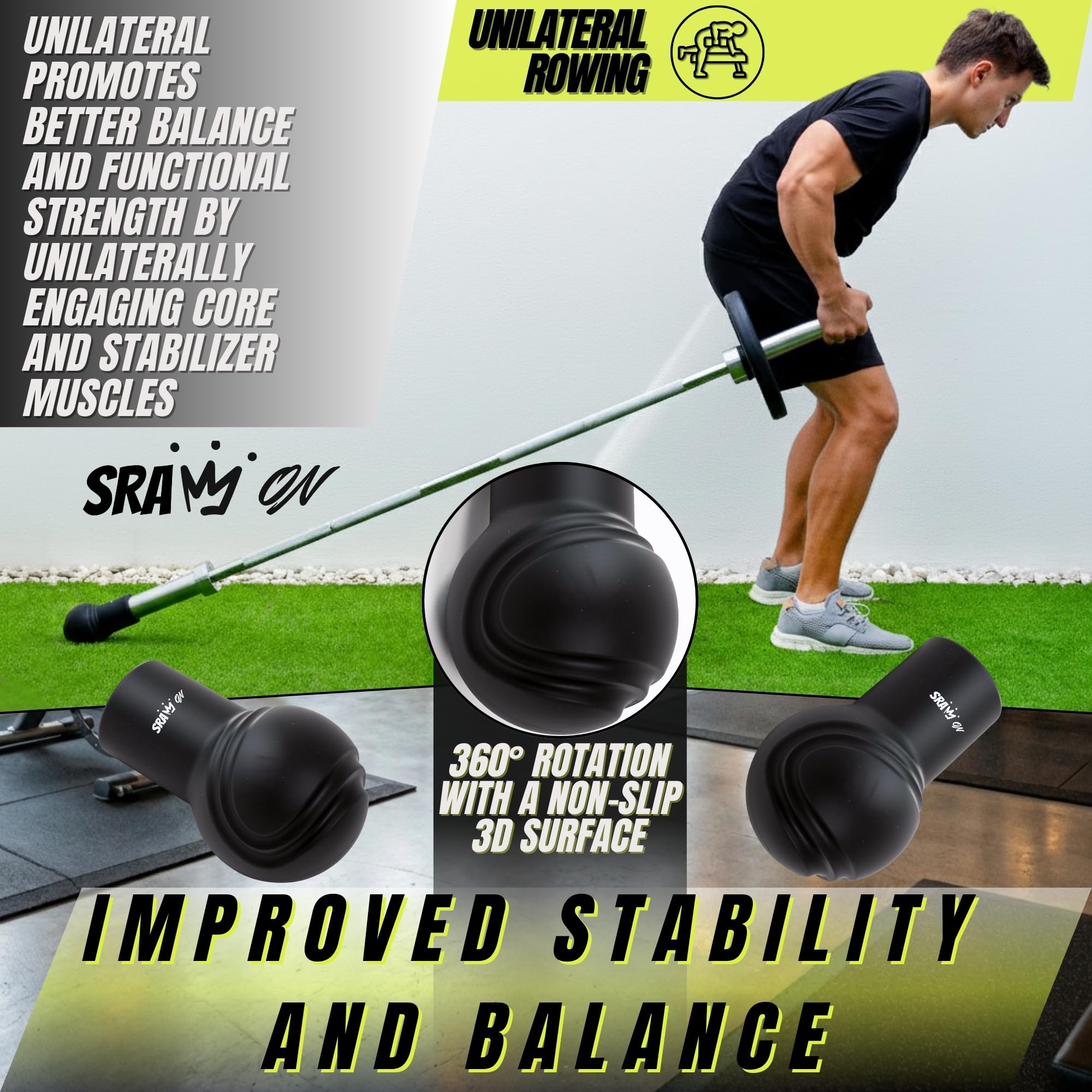 SRAW ON strap rotation demonstration showing flexible pivot and reduced joint stress benefit