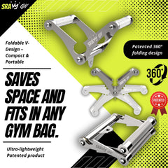 SRAW ON V Bar folded compact for travel and easy storage benefit space-saving