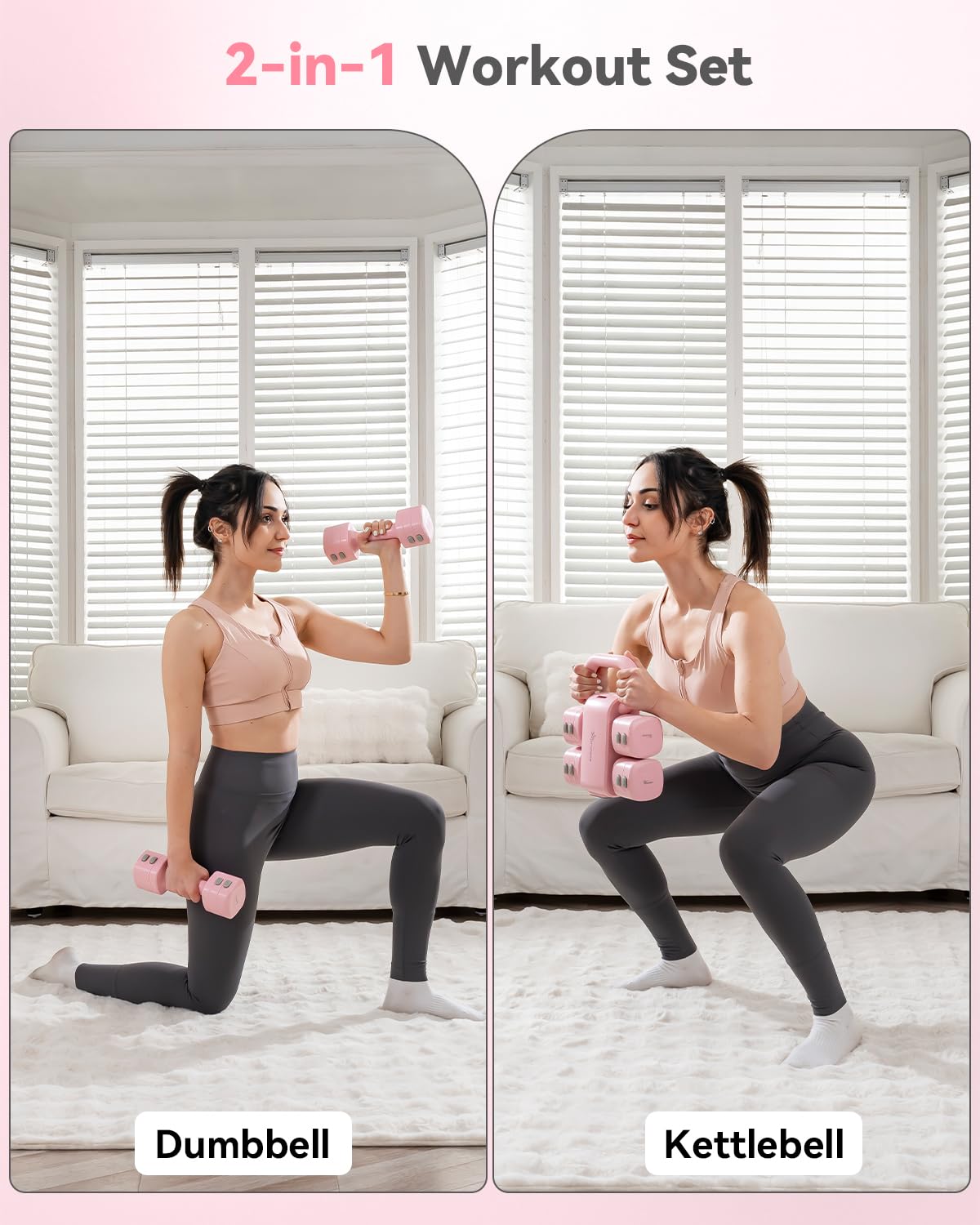 Srsrana shown in dumbbell configuration top view highlighting quick-change convenience