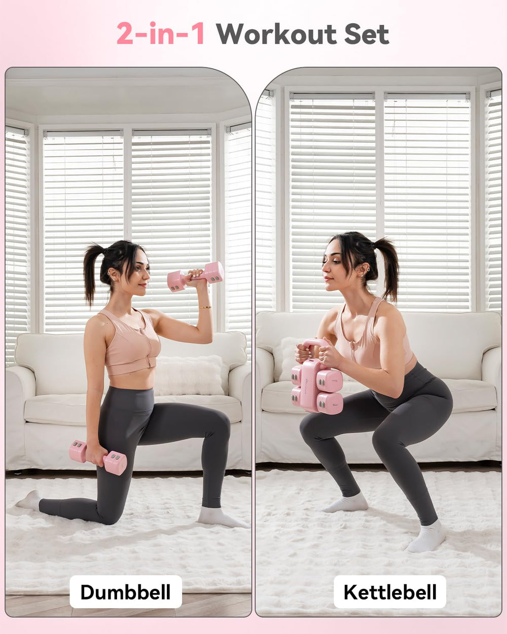 Srsrana shown in dumbbell configuration top view highlighting quick-change convenience