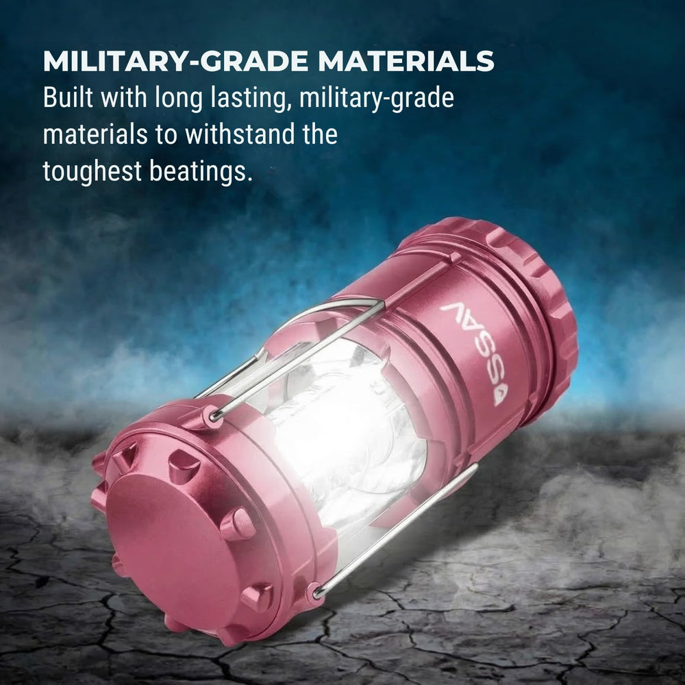 SSAV open battery compartment with included AA batteries for immediate use