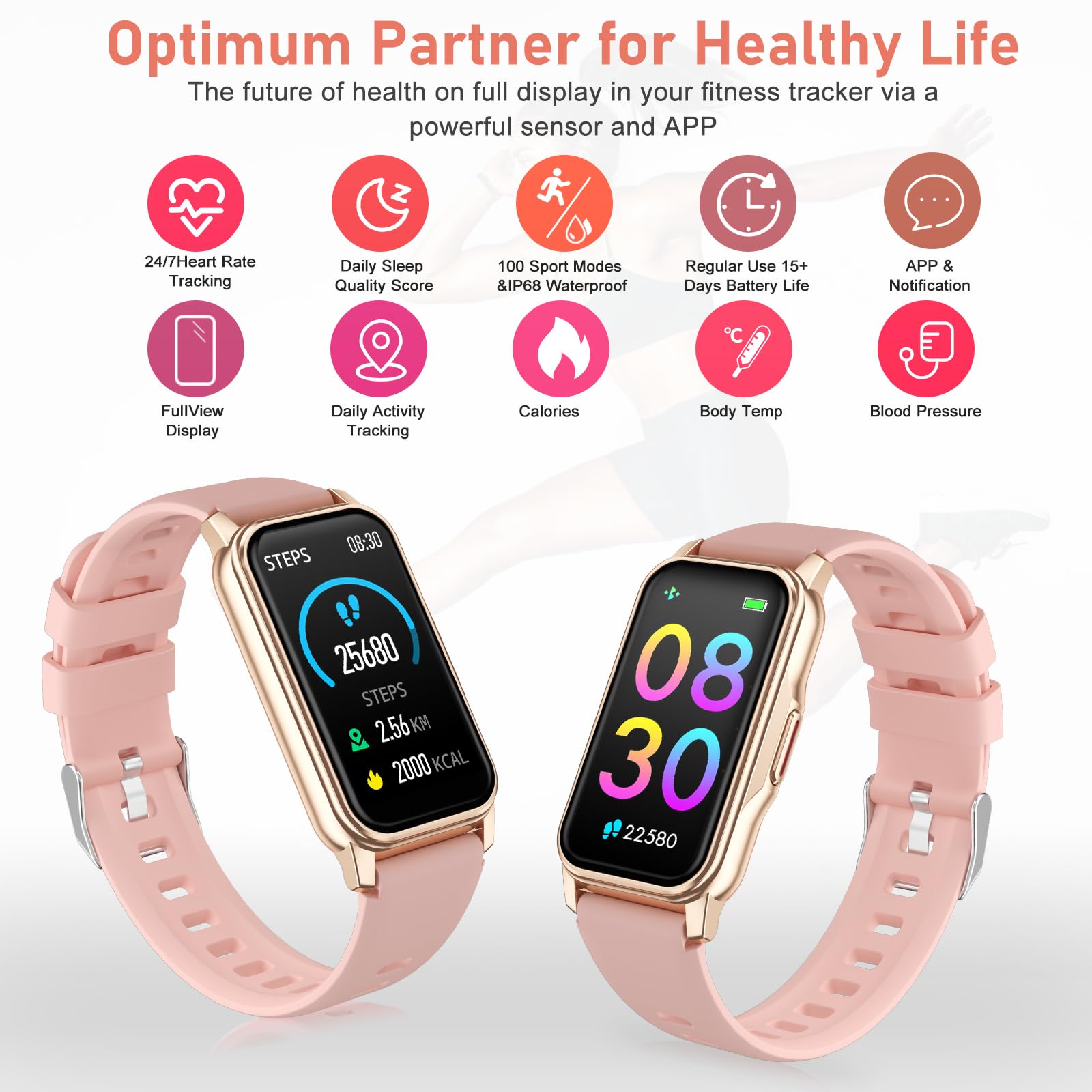 ST-CARE C60 on wrist during run showing live metrics and heart rate benefit training feedback