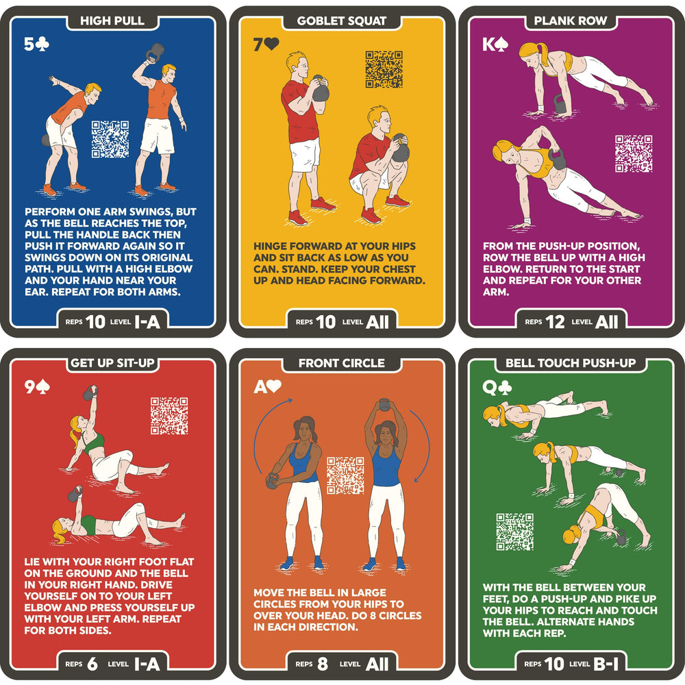Stack 52 card back featuring QR code for quick video demos and easy technique review